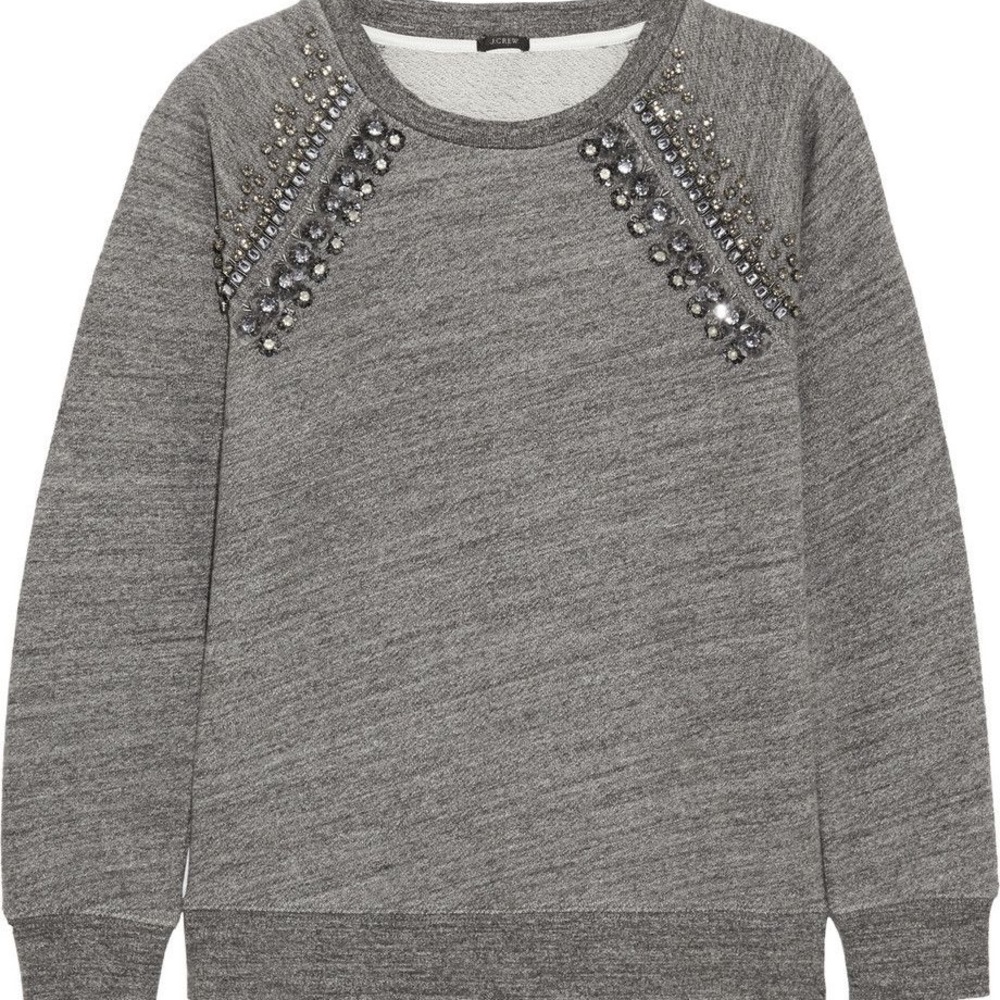 JCrew | Jewelled Raglan Sweatshirt | Size Large